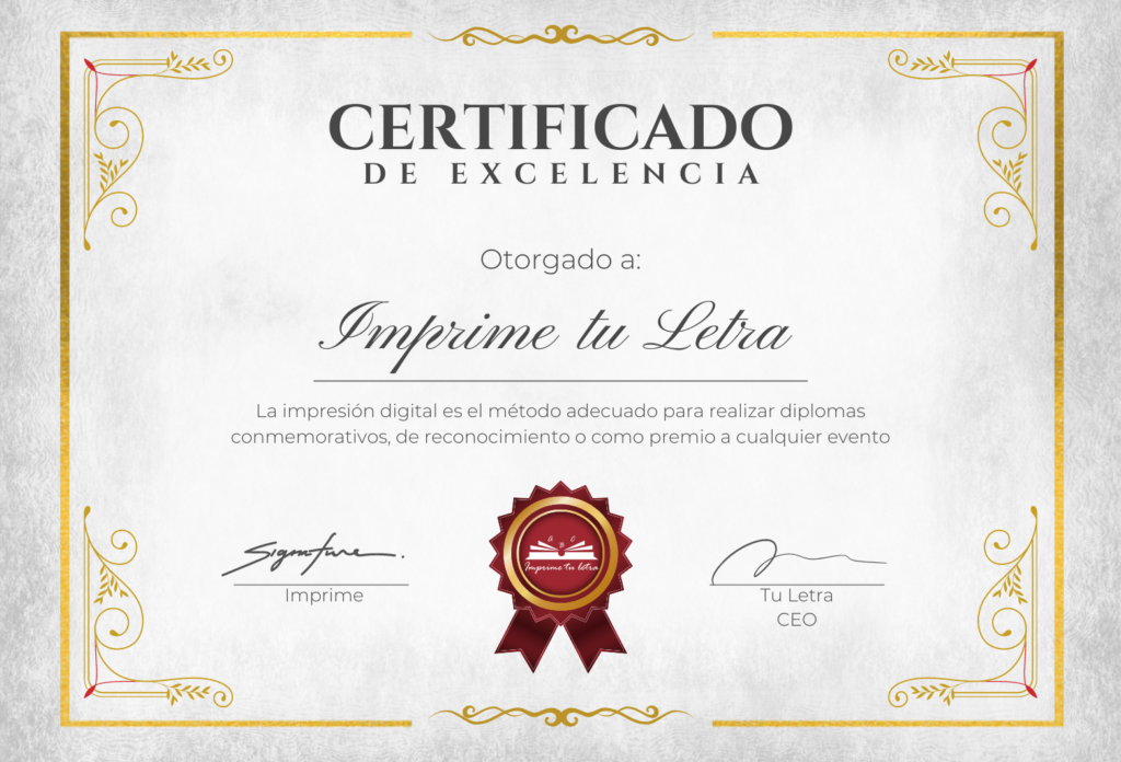 Impresión De Diplomas | Impresión Digital | Imprime Tu Letra